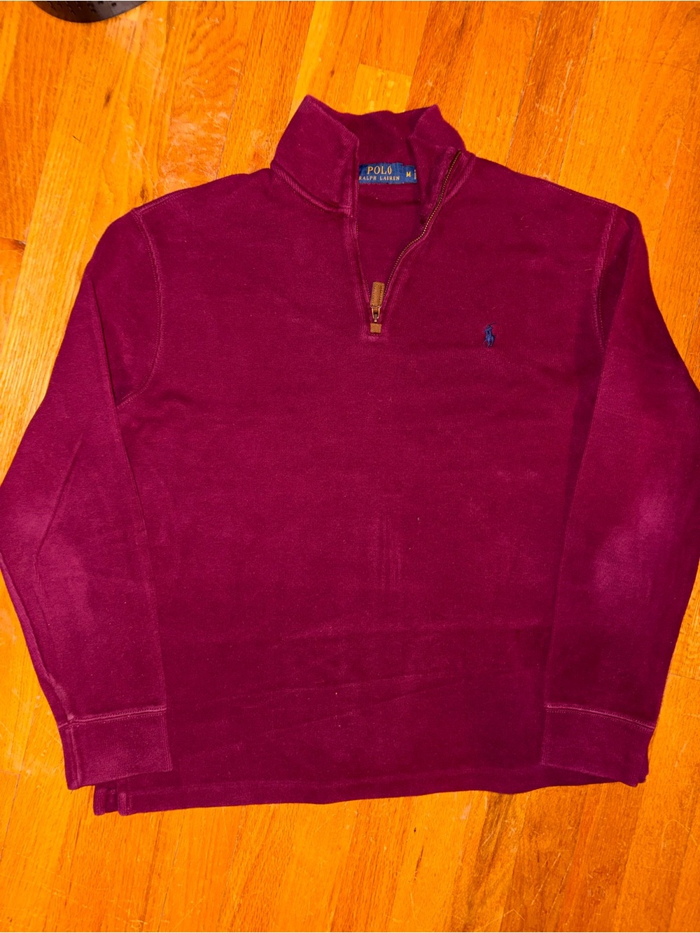 Polo by Ralph Lauren Men's Half-Zip Sweater in Burgundy